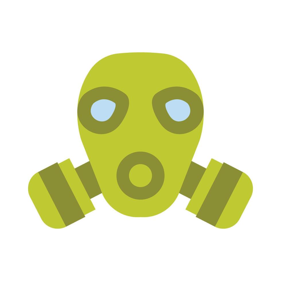 gas- masker glyph vector vlak icoon ontwerp