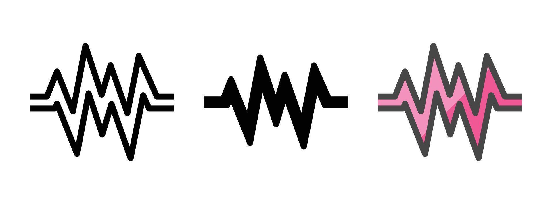 multipurpose hartslag vector icoon in schets, glyph, gevulde schets stijl