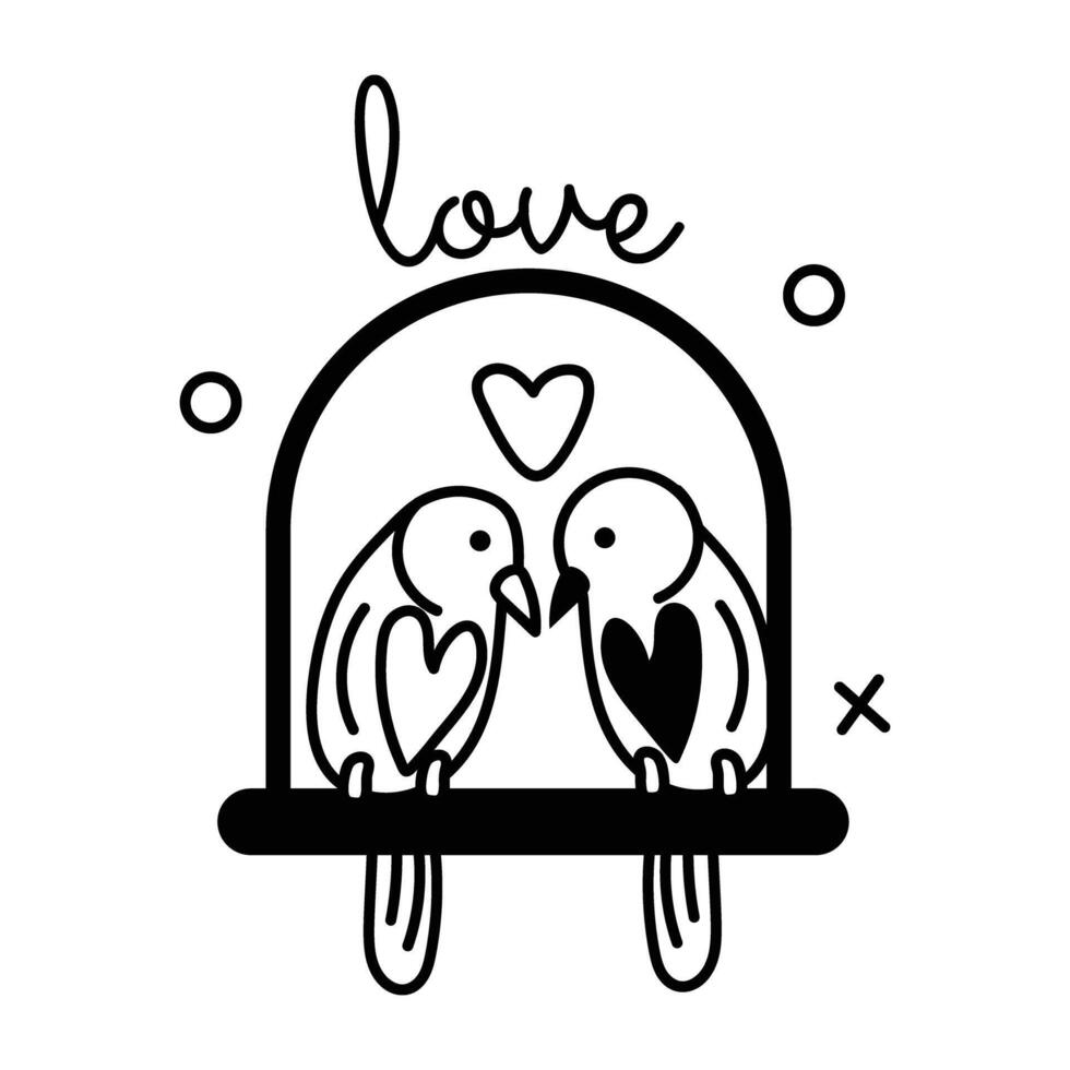 modieus vogel romance vector