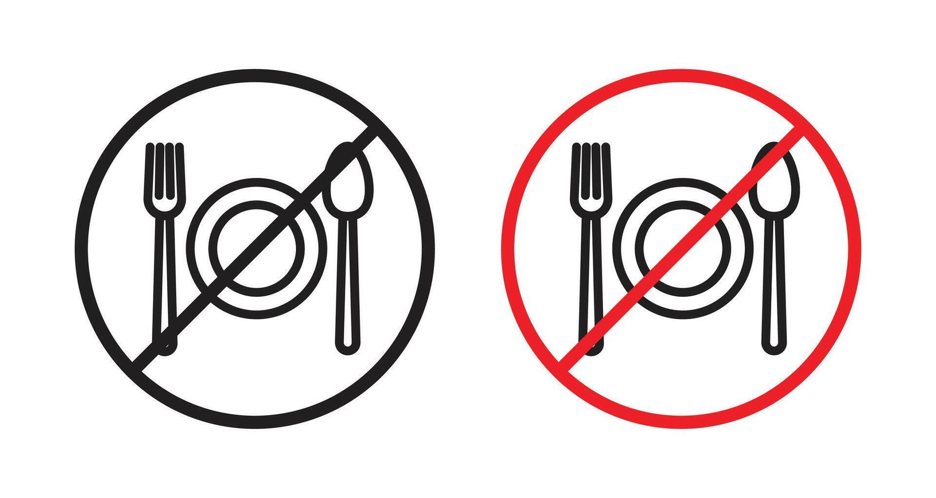 teken van niet eten vector