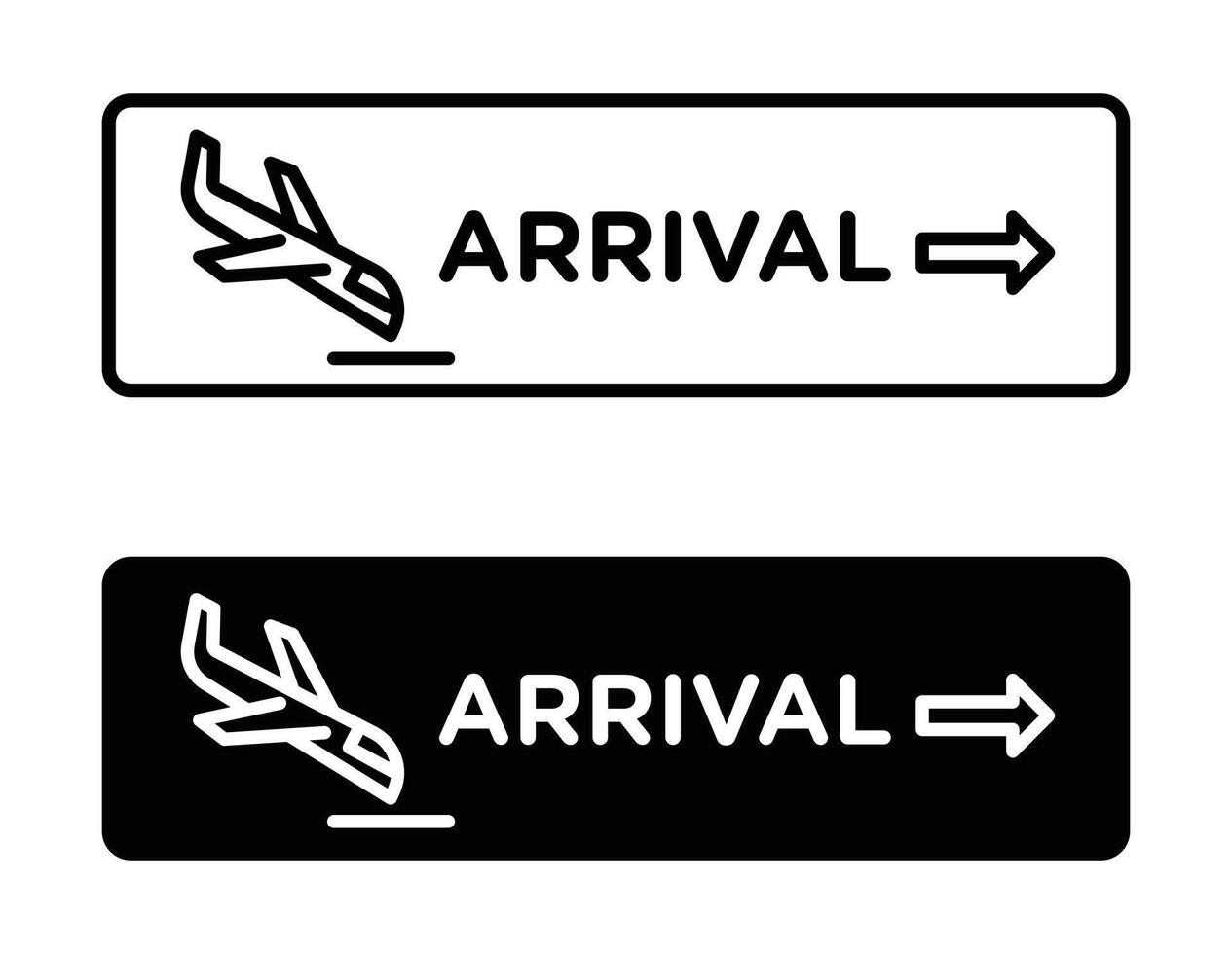 luchthaven aankomst teken vector
