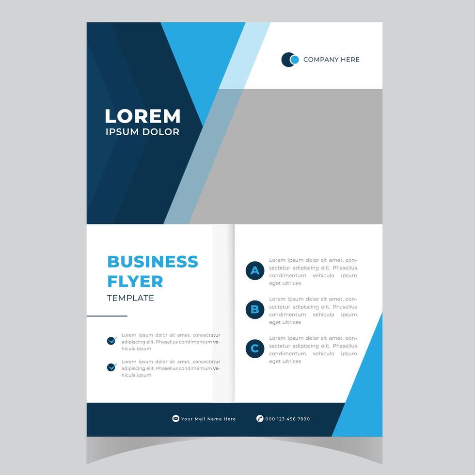 blauw Golf bedrijf brochure folder sjabloon ontwerp vector