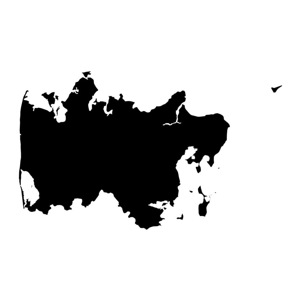 centraal Denemarken regio kaart, administratief divisie van Denemarken. vector illustratie.