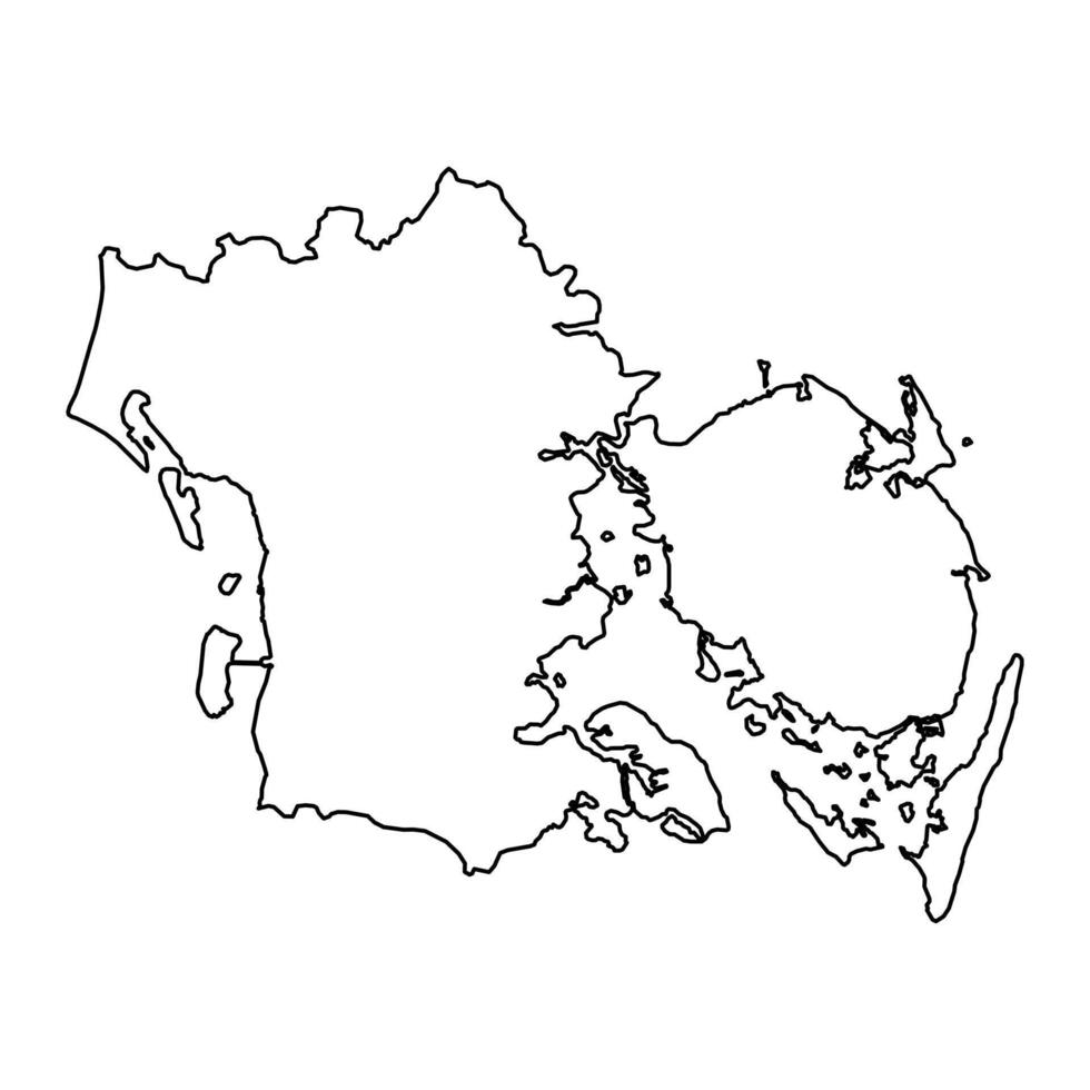 regio van zuidelijk Denemarken kaart, administratief divisie van Denemarken. vector illustratie.