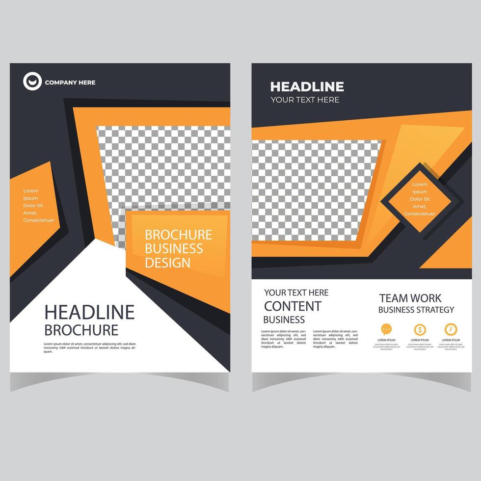 Hoes ontwerp en jaar- verslag doen van Hoes sjabloon a4 grootte voor brochure ontwerp, tijdschrift, poster, folder enz. vector