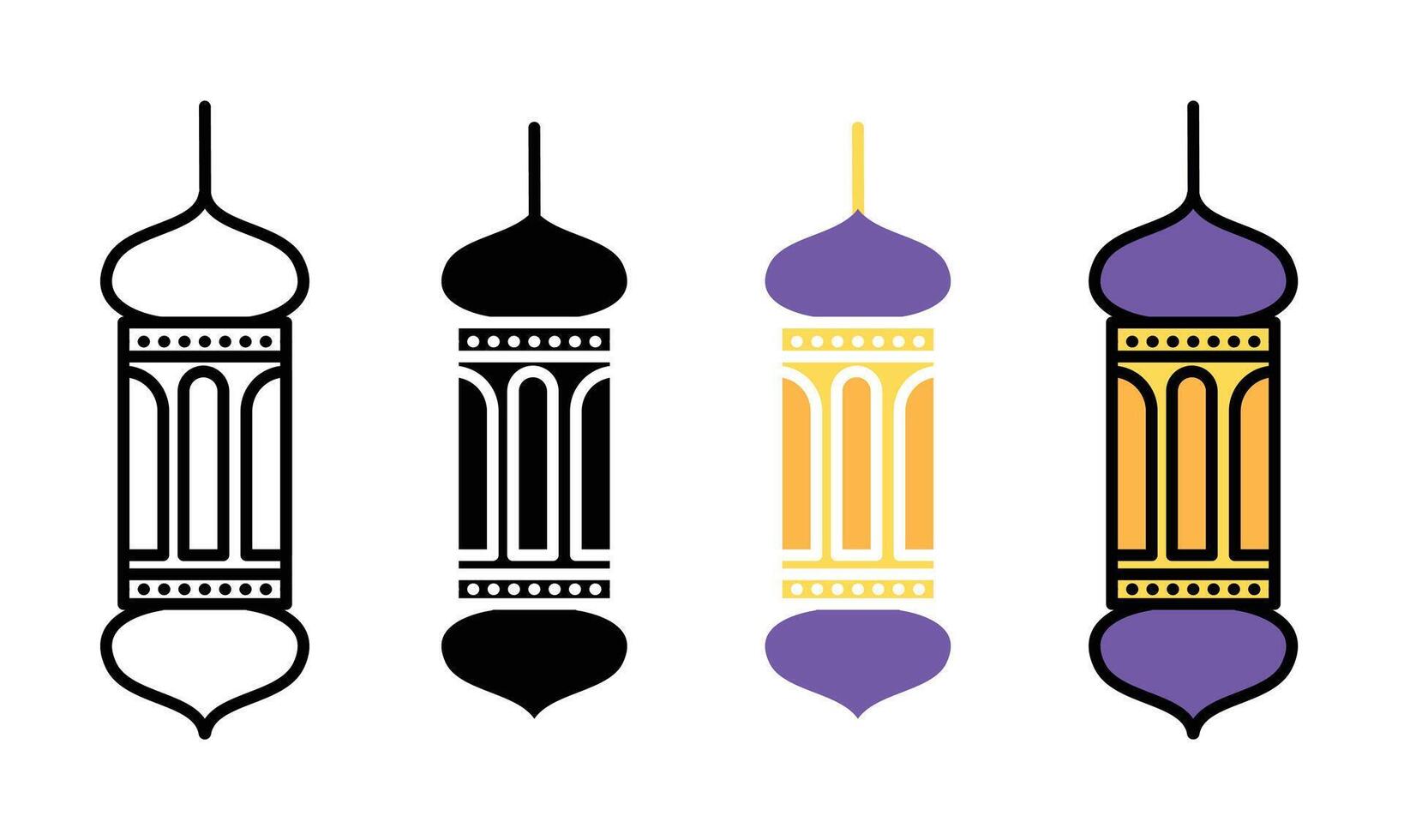 Ramadan lantaarn icoon vector