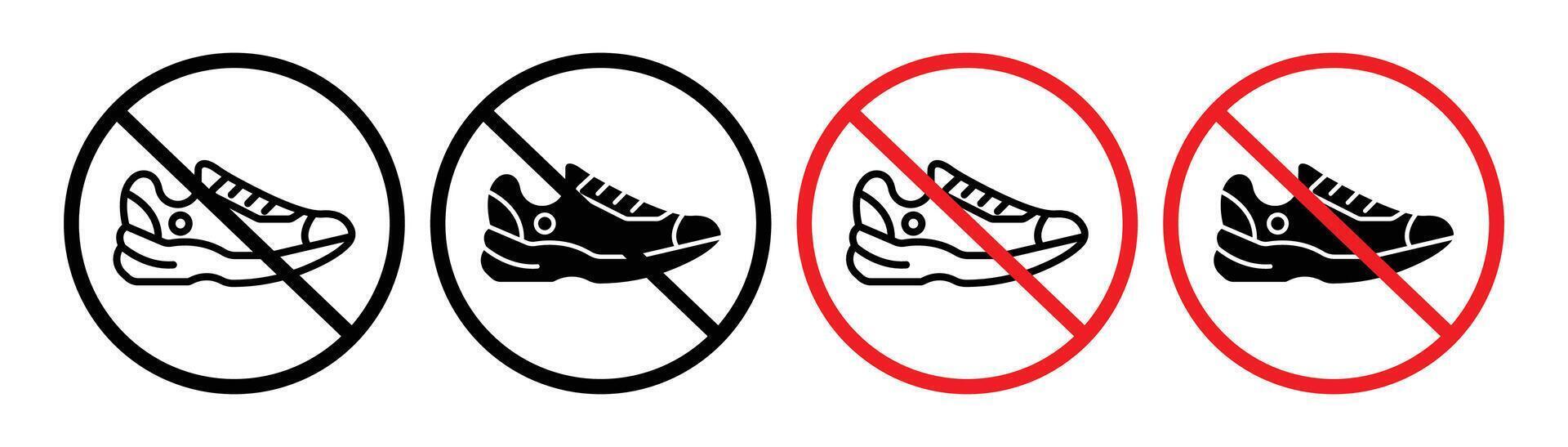 Nee schoenen teken vector