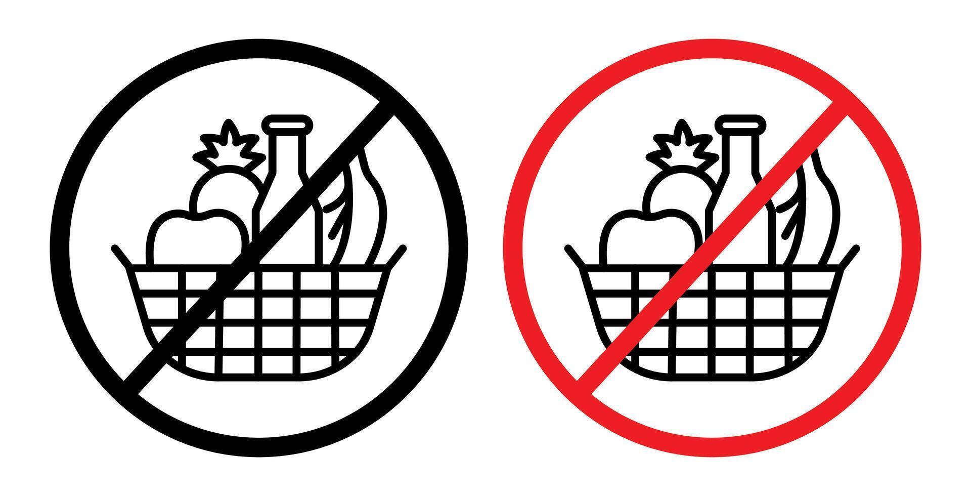 picknicks zijn verboden teken vector