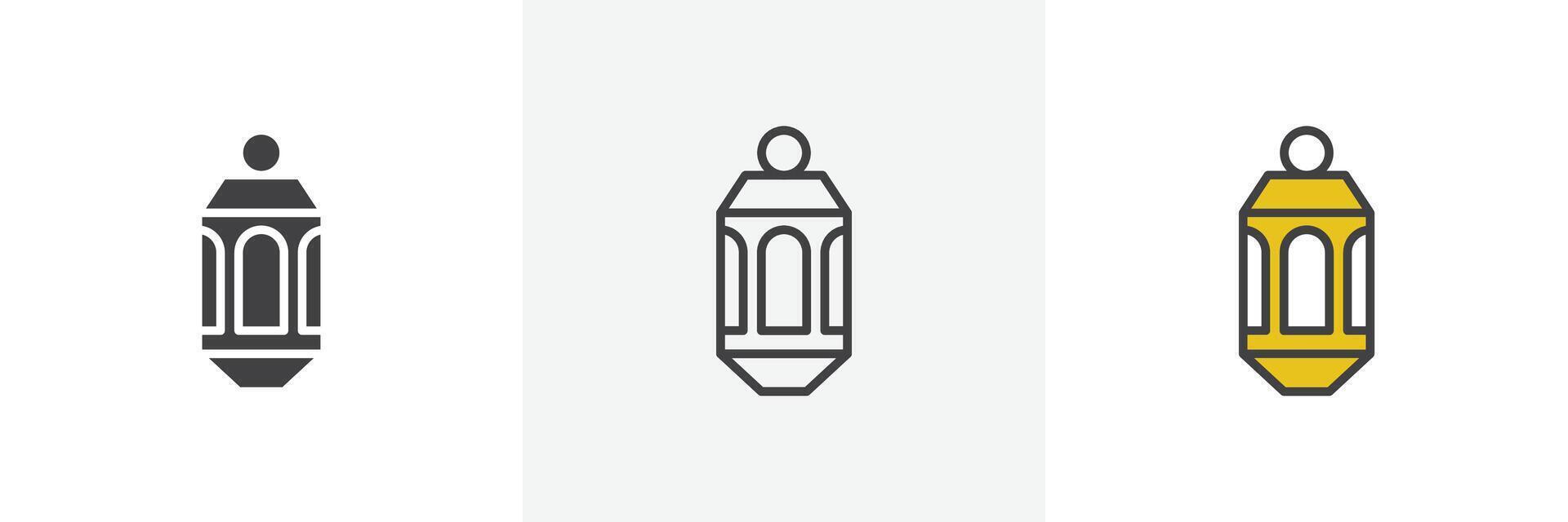 Ramadan lantaarn icoon vector