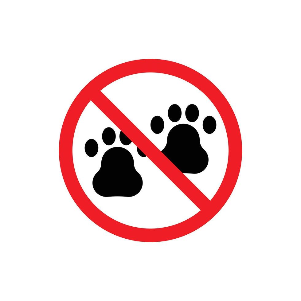 verboden hond huisdier teken vector
