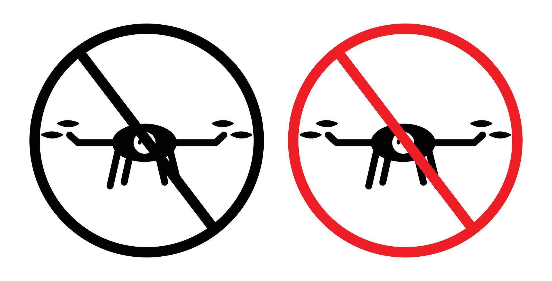 Nee vlieg drones teken vector