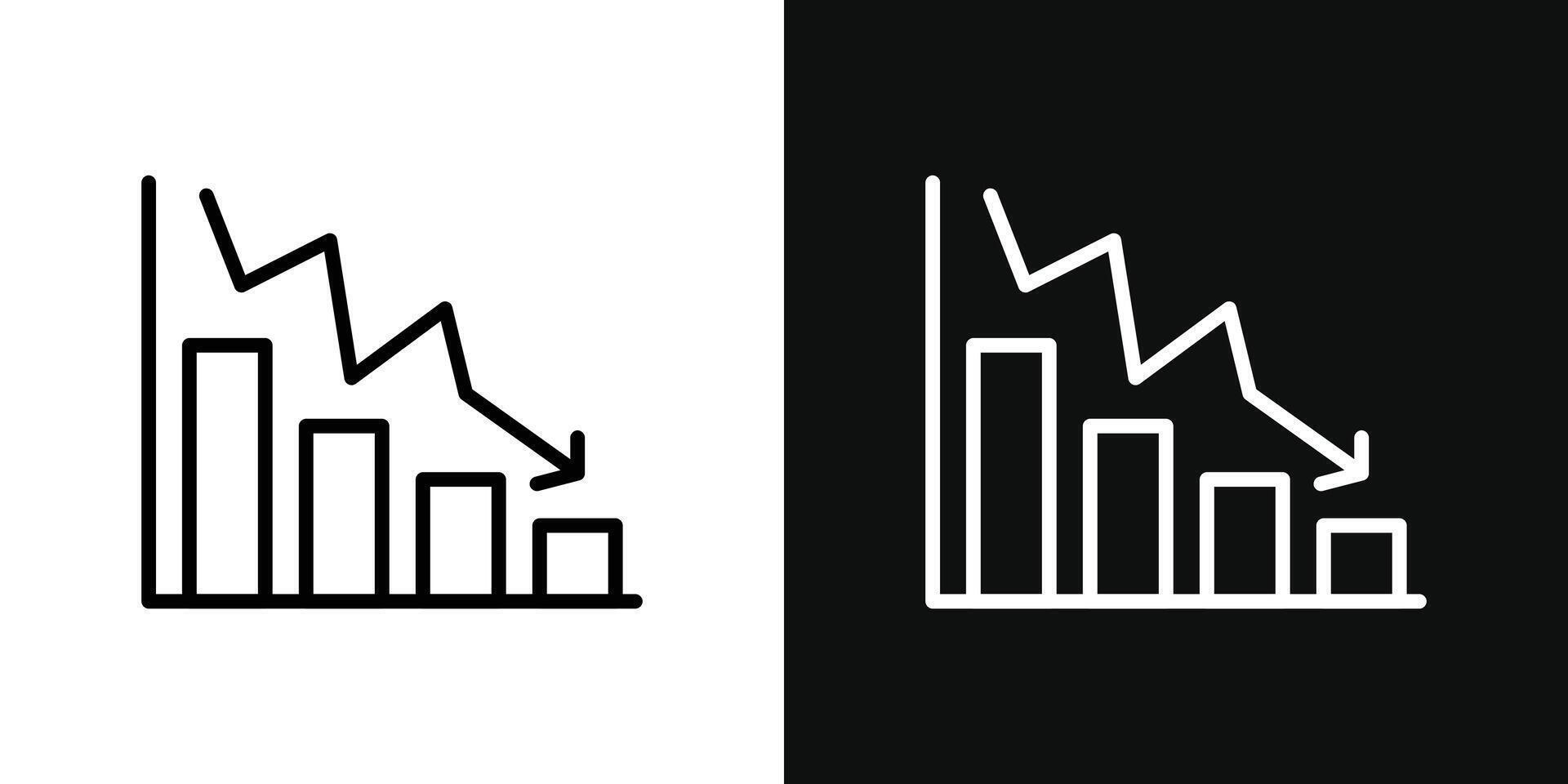 vermindering tabel icoon vector