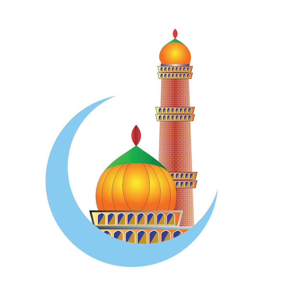 Islamitisch mijnwerker abstract minimaal creatief vector illustratie symbool