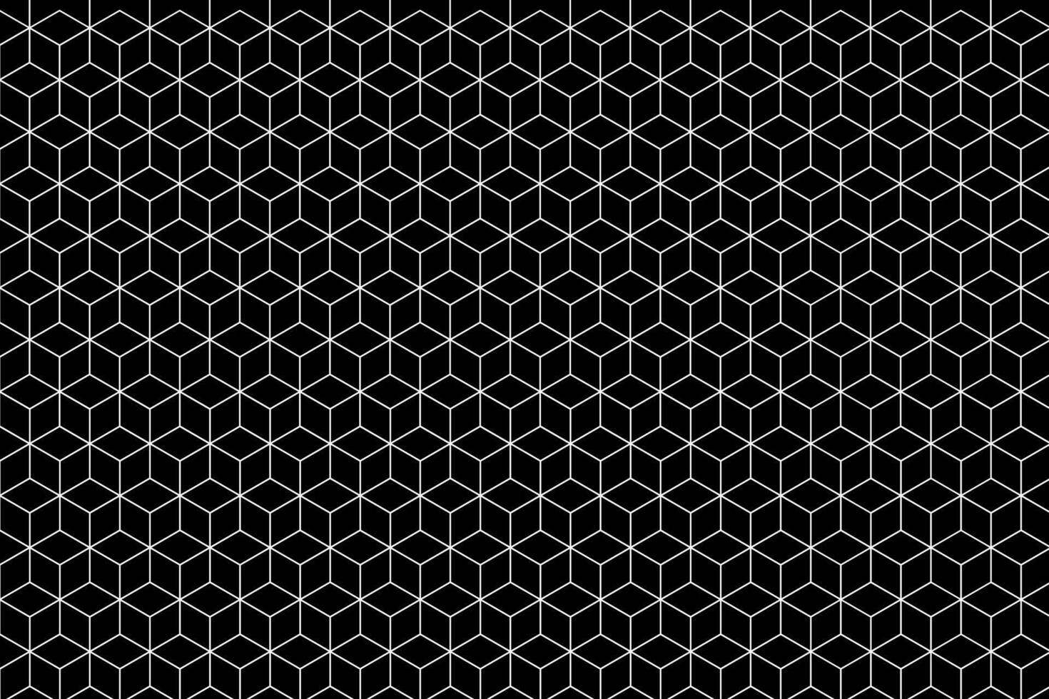 zwart en wit meetkundig kubus patroon vector