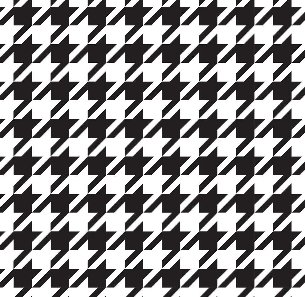 naadloos houndstooth zwart en wit vector patroon achtergrond