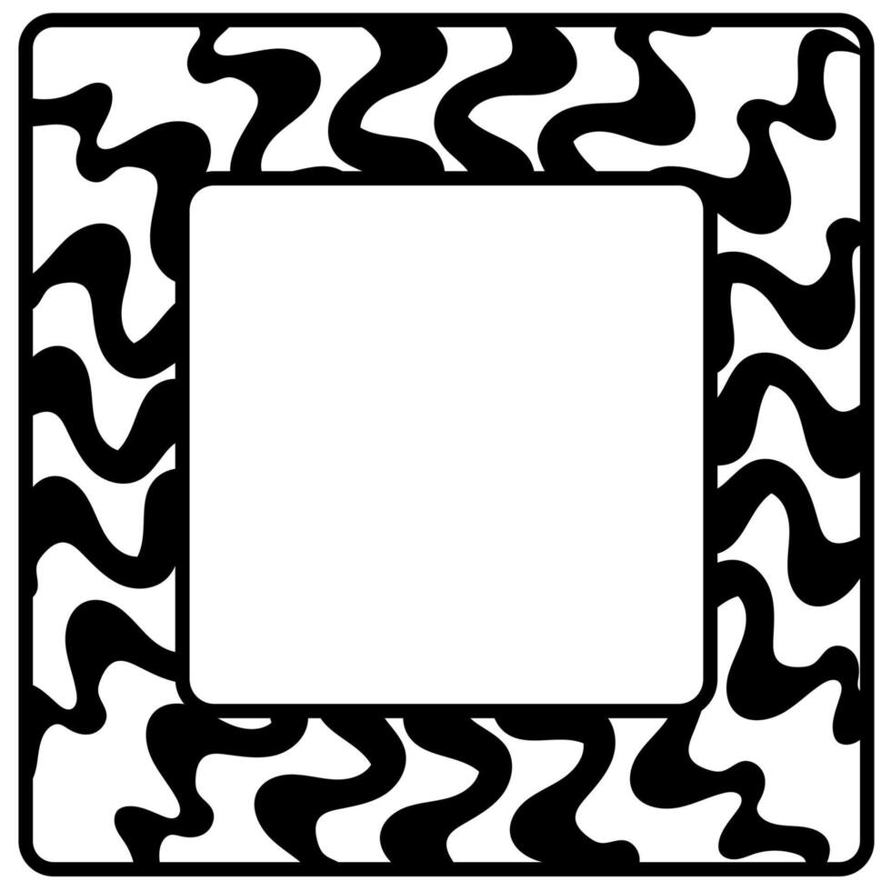 zwart kader Aan een wit achtergrond getrokken in tekening stijl vector