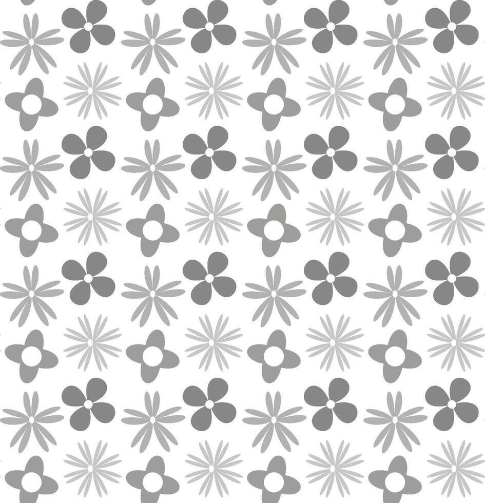 bloemen abstract monochroom patroon in grijs kleur Aan wit achtergrond vector