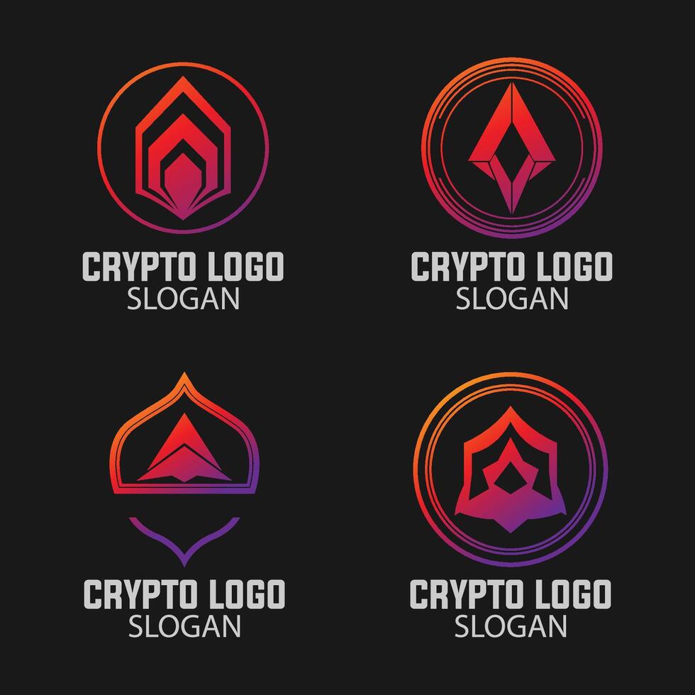 crypto logo. gemakkelijk naar Bewerk. eps 10 vector