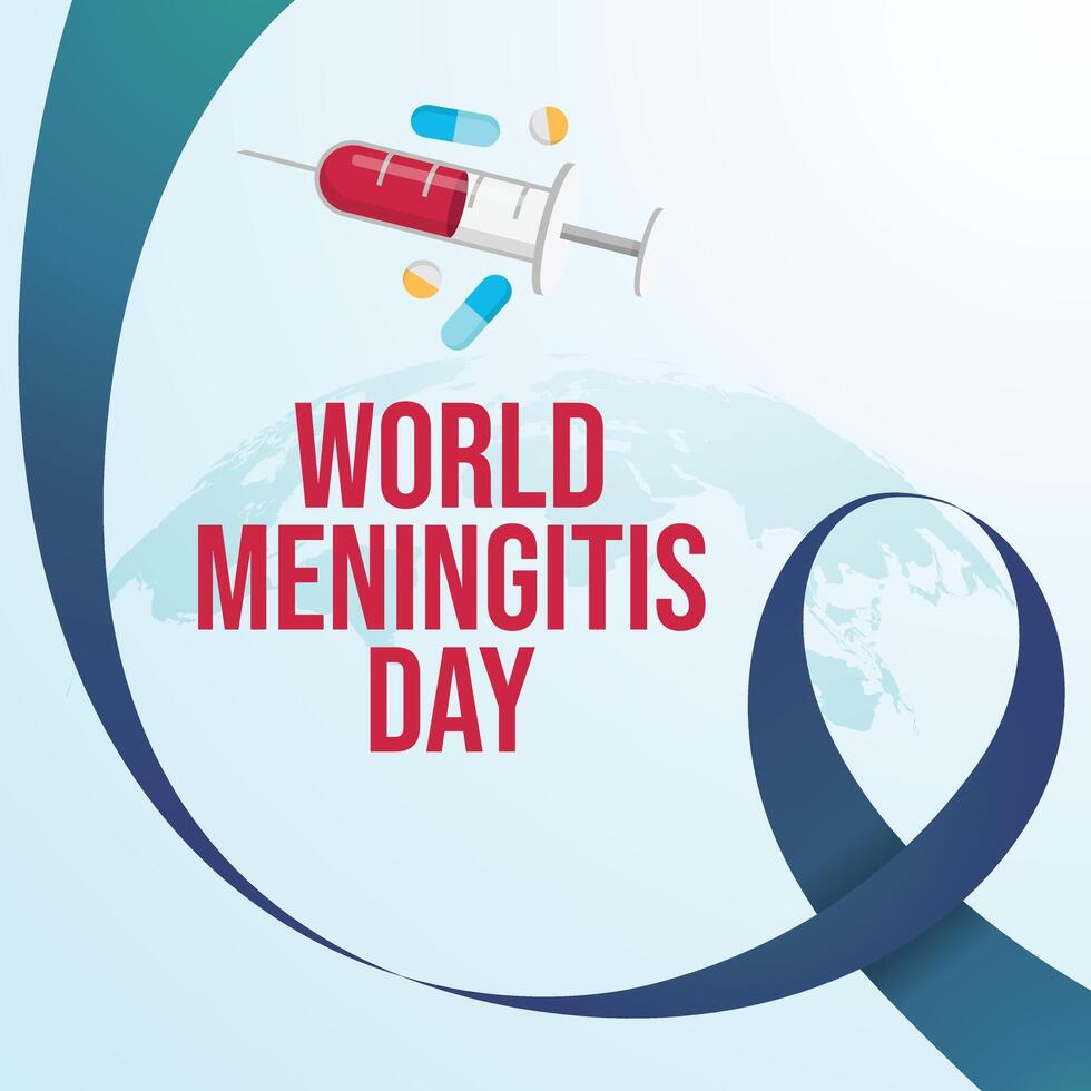 wereld meningitis dag ontwerp sjabloon mooi zo voor viering gebruik. vector eps 10. vlak ontwerp. meningitis lint ontwerp.