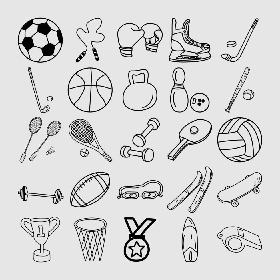 sport- pictogrammen reeks vector illustratie