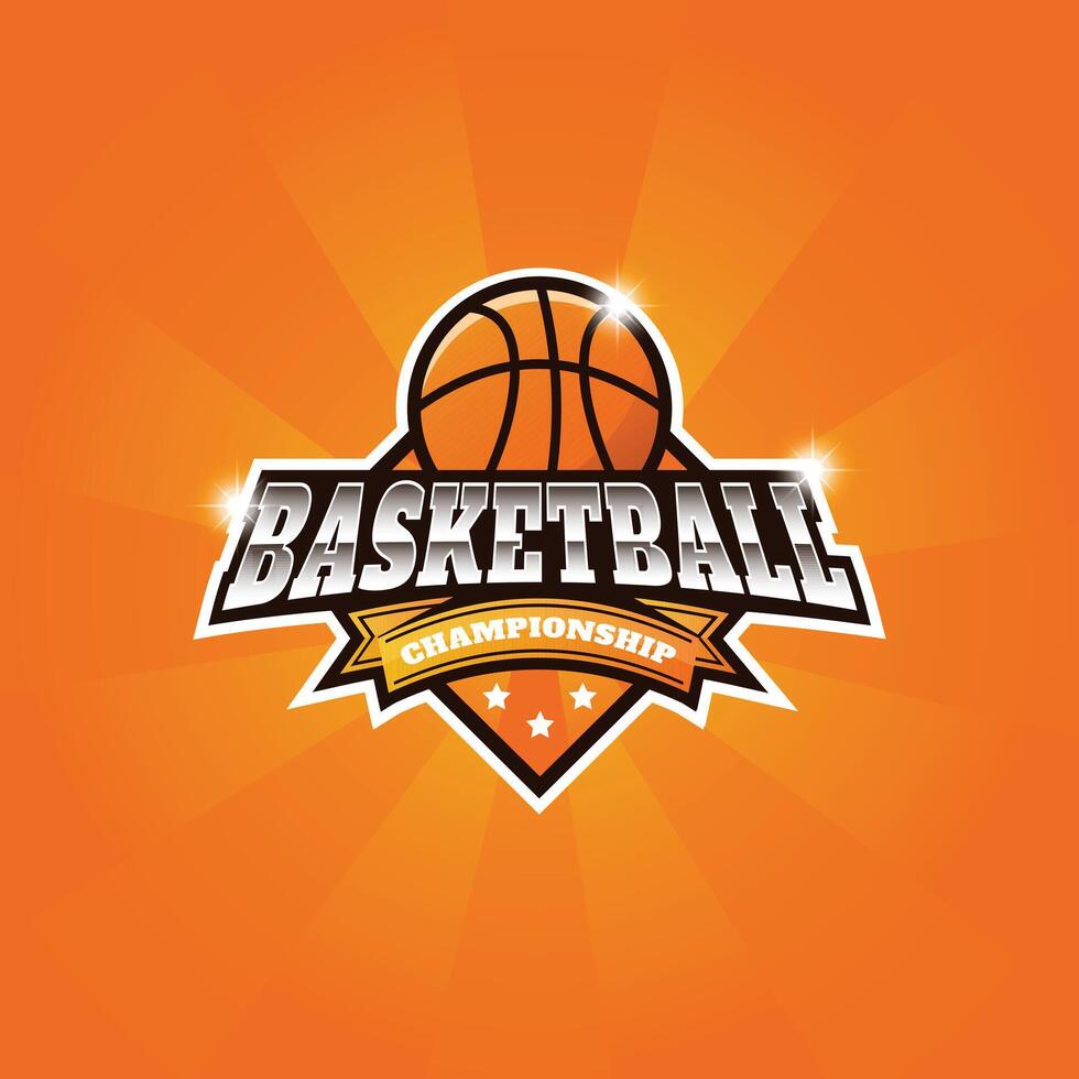 logo ontwerp voor basketbal kampioenschap vector