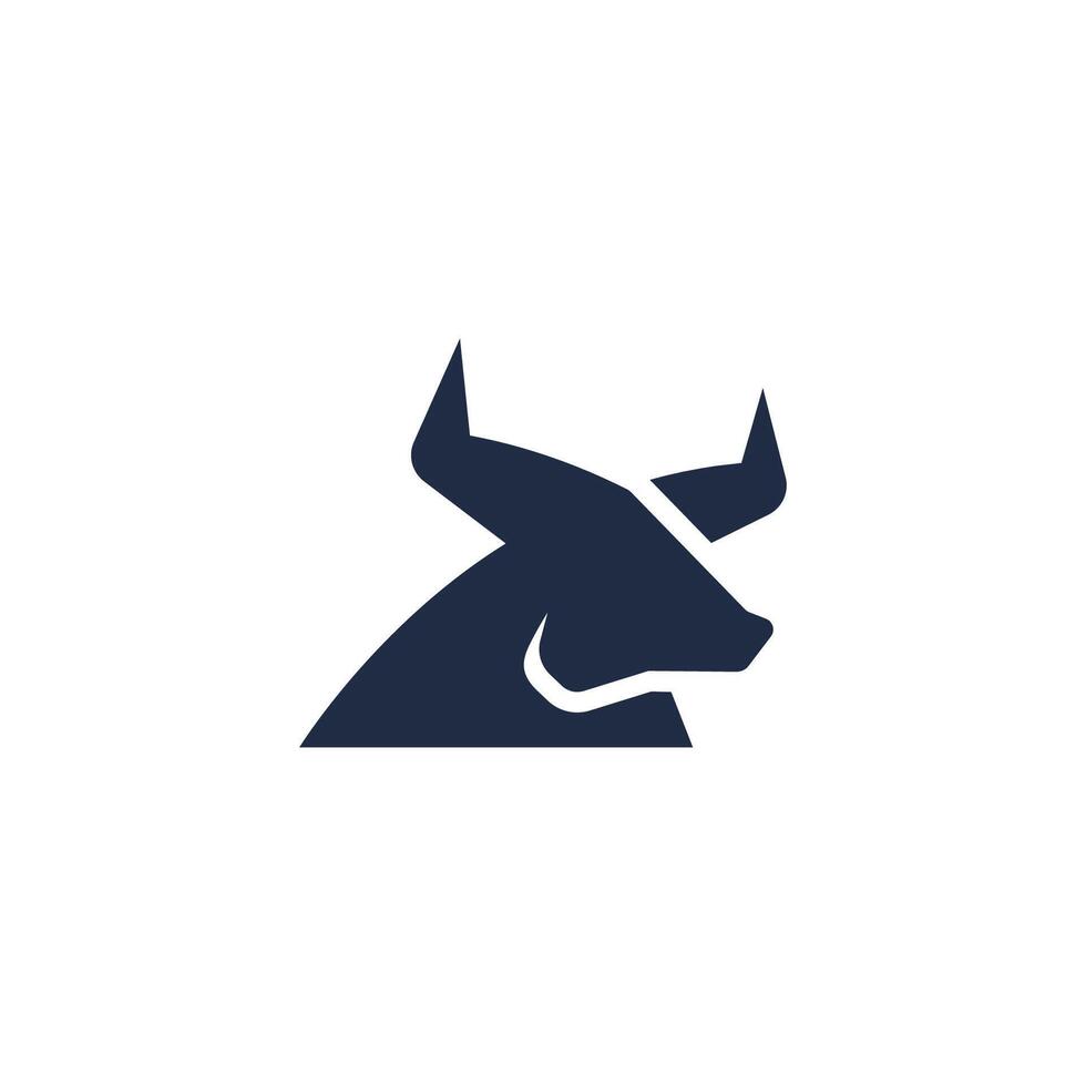 modern stier silhouet logo ontwerp vector
