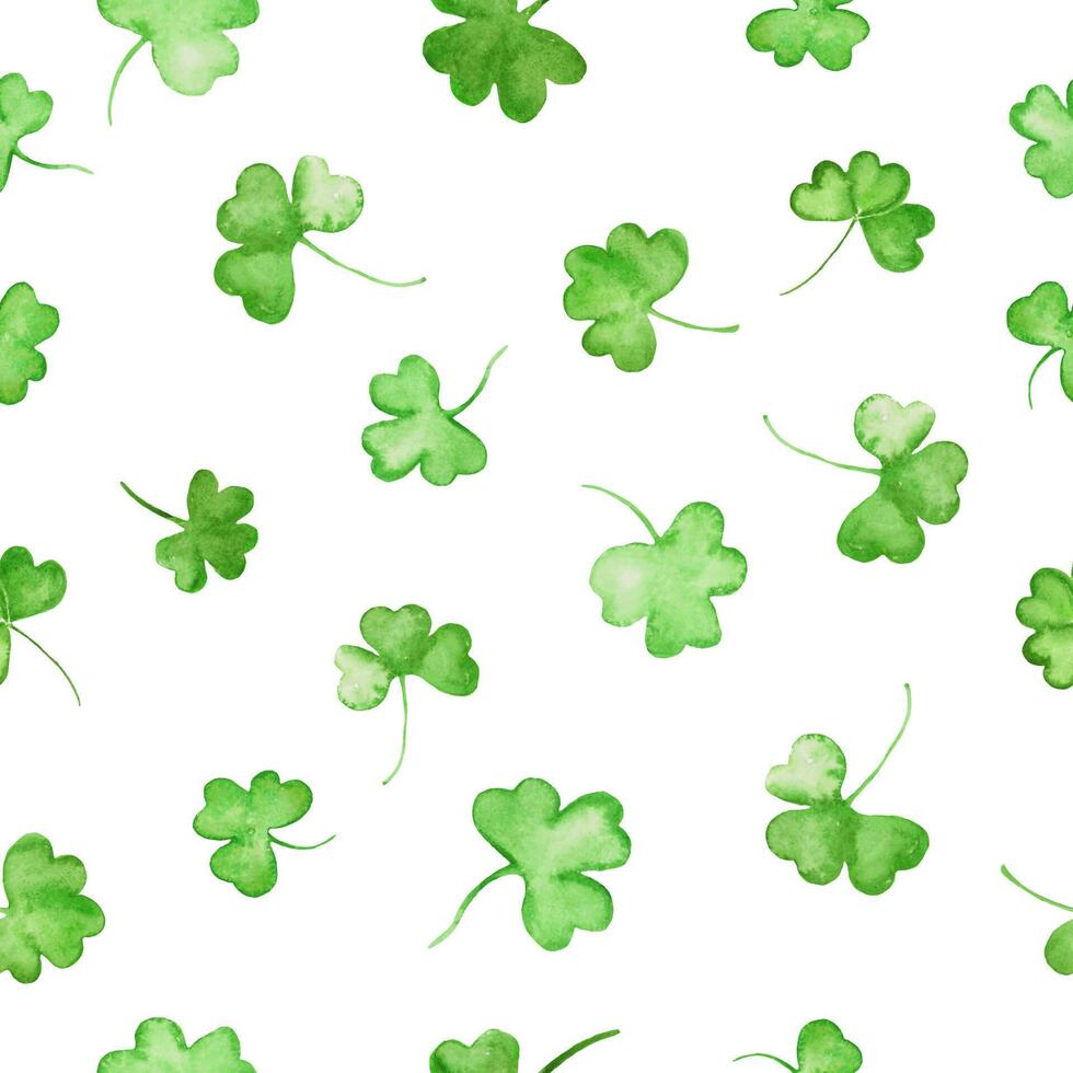 naadloos st. patricks dag patroon. hand- getrokken waterverf illustratie. vector eps.