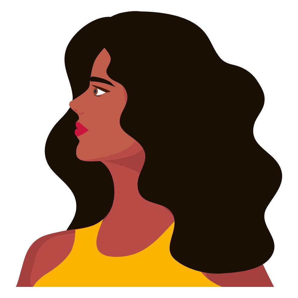 mooie brunette vrouw vector