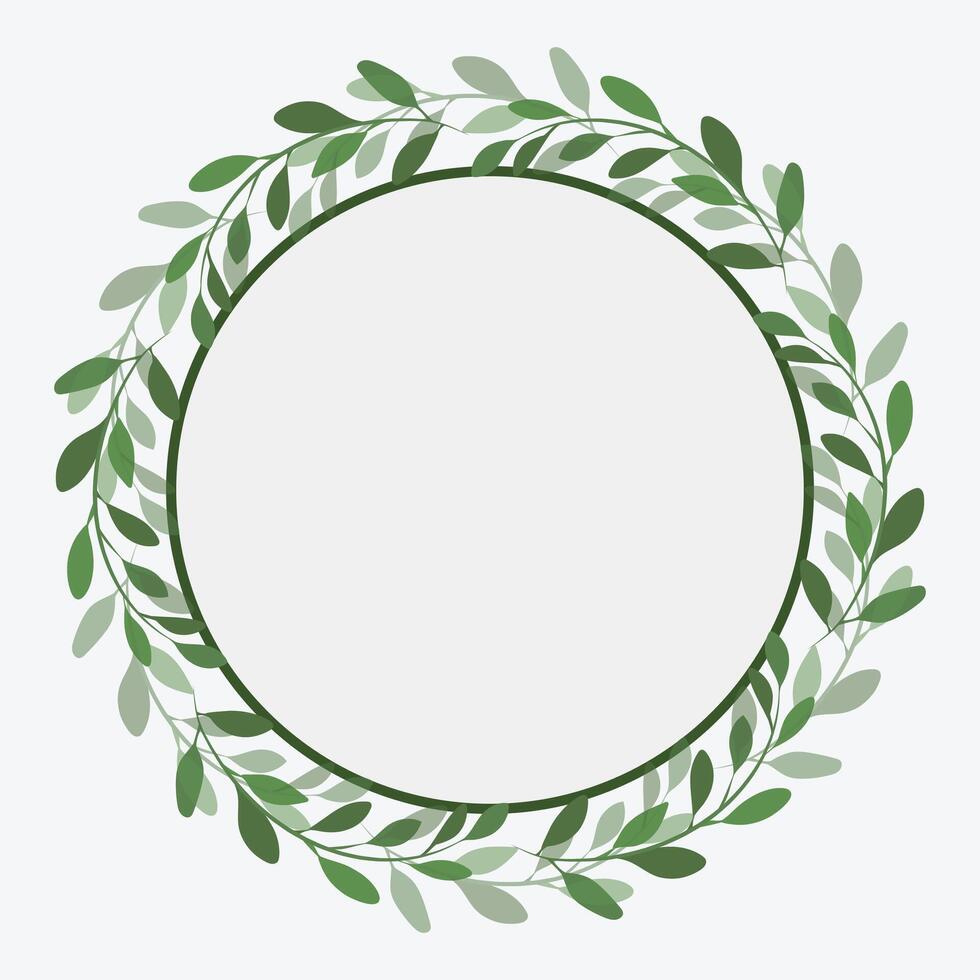 foto kader groen blad Afdeling en cirkel achtergrond vector