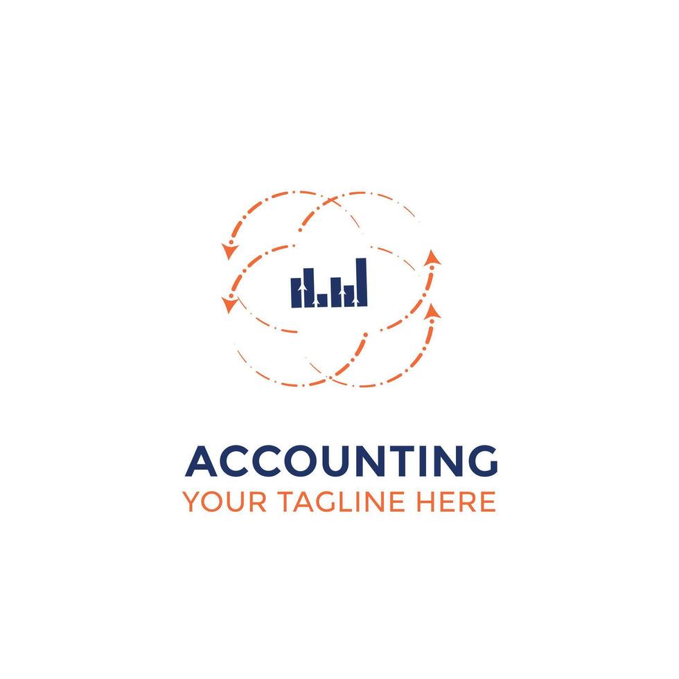 creatief accounting logo ontwerp tonen contant geld stromen vector