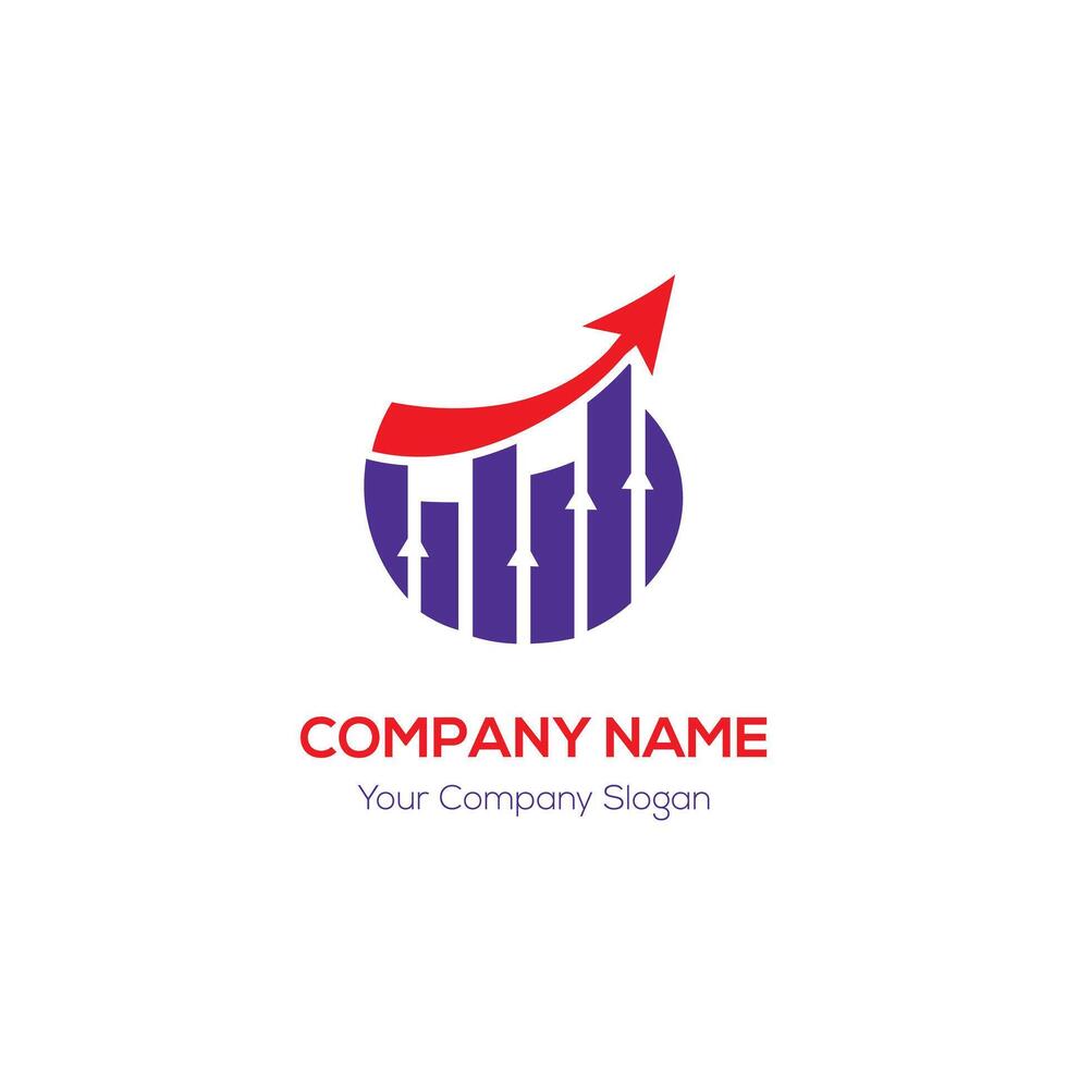 investering en accounting logo ontwerp met creatief pijl diagram, financieel adviseurs logo ontwerp vector