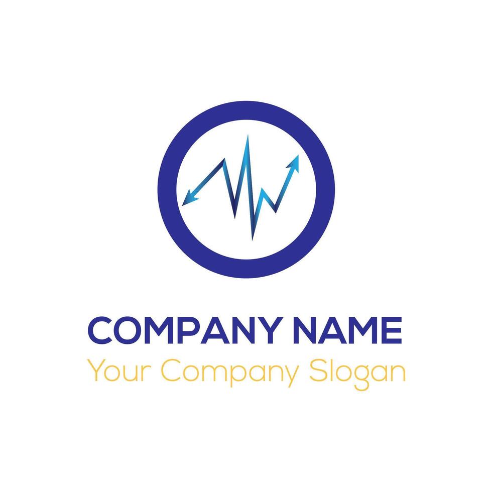 investering bedrijf logo ontwerp met realistisch markt neiging vector