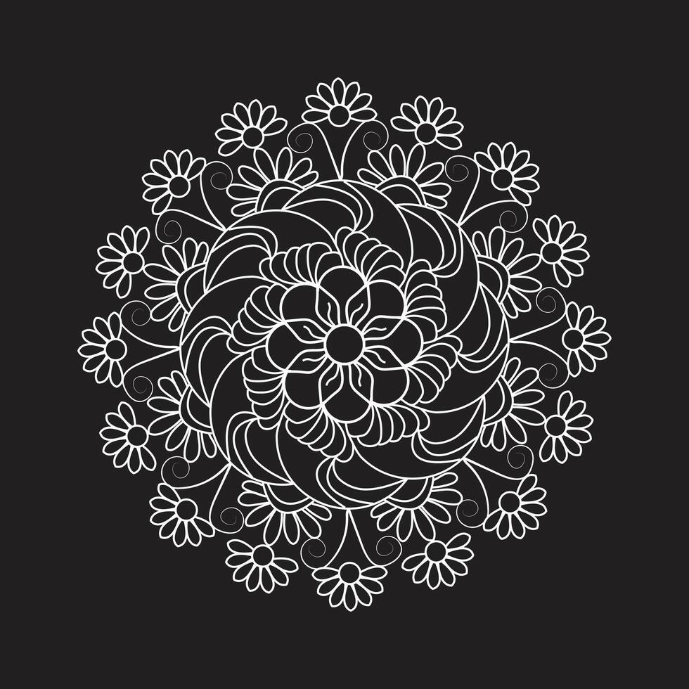 gemakkelijk uniek luxe vector eps mandala ontwerp patroon voor vrij downloaden