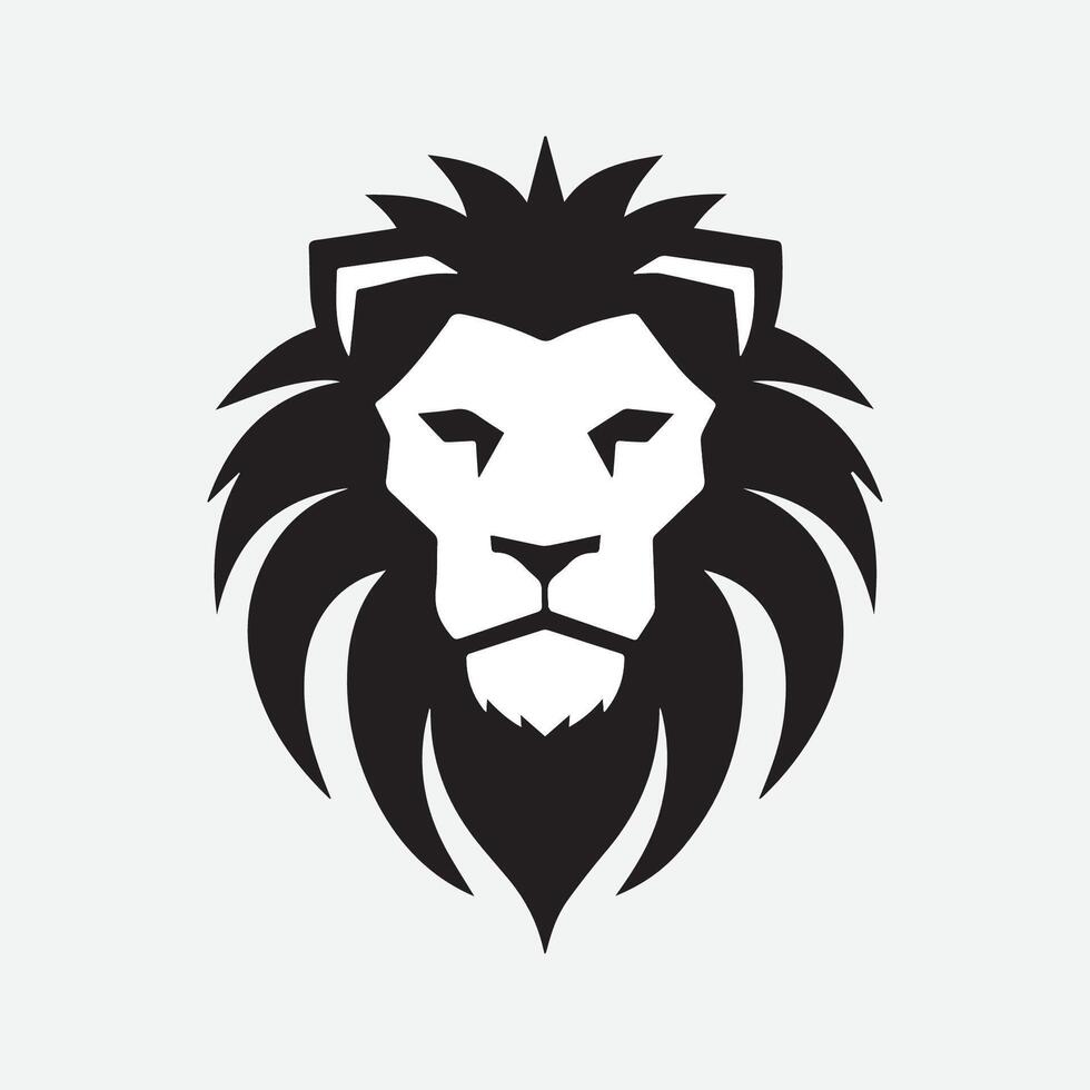 leeuw hoofd logo icoon, leeuw gezicht vector illustratie, Aan een wit geïsoleerd achtergrond