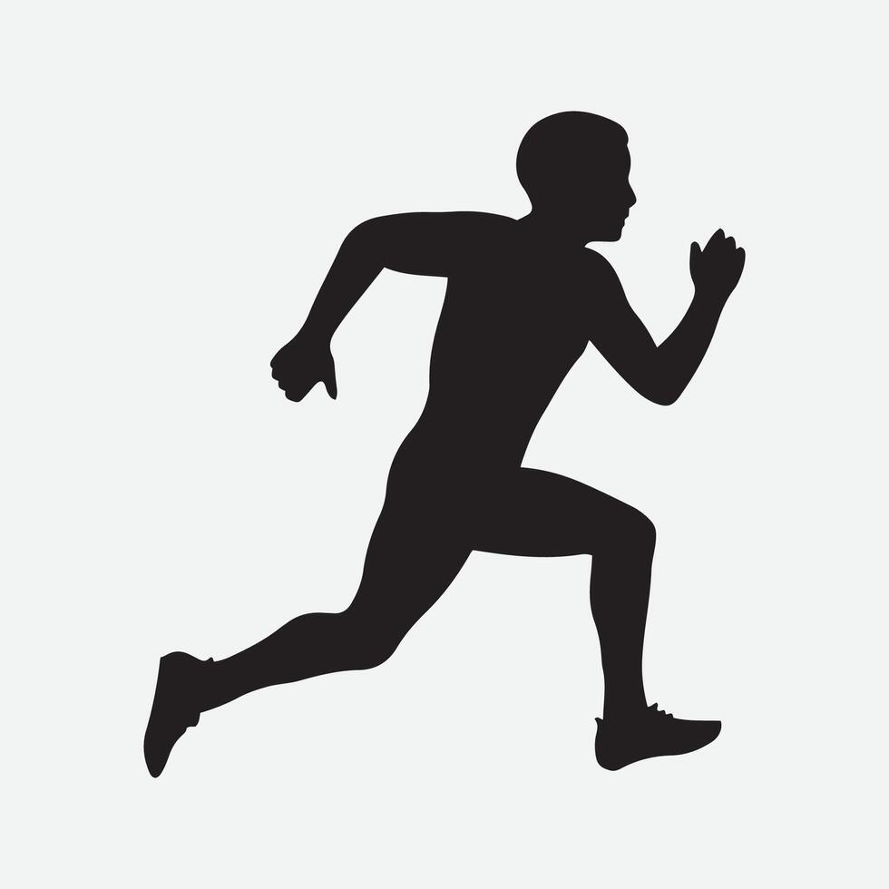 rennen Mens silhouet vector ontwerp illustratie