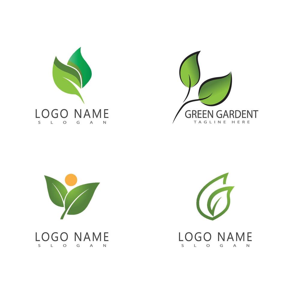 groen blad logo vector sjabloon element symbool ontwerp