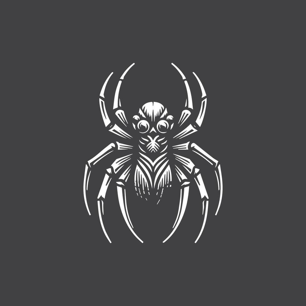 spin logo monochroom in zwart en wit vector