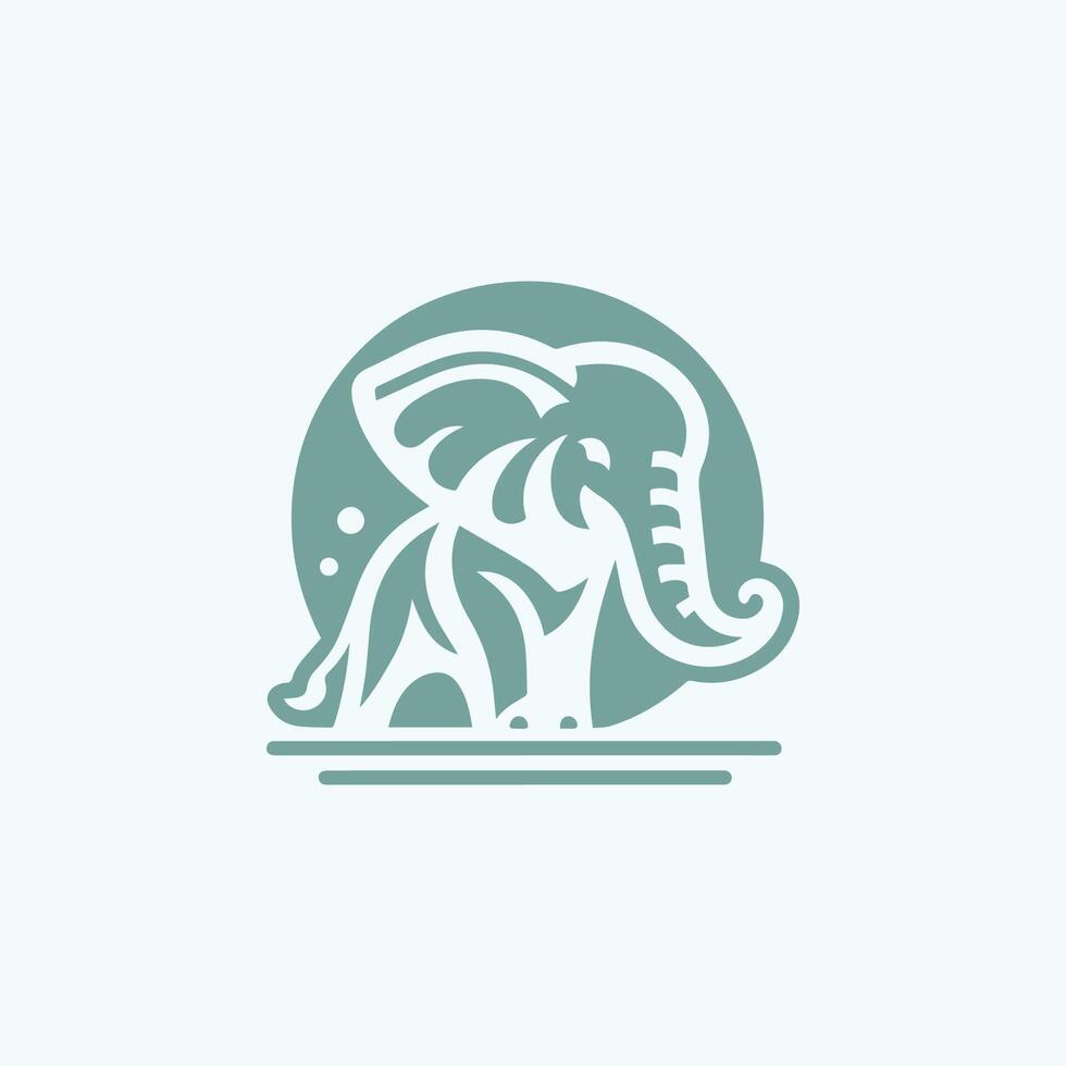 olifant gemakkelijk logo monochroom vector