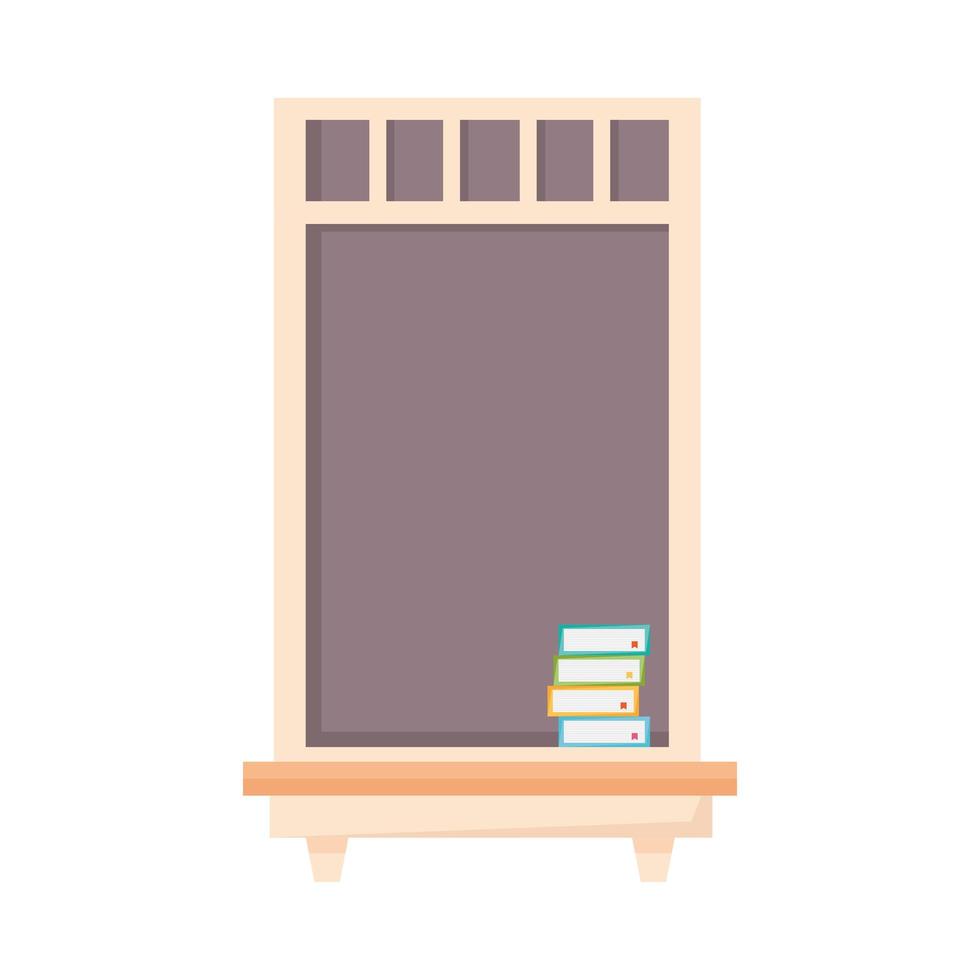 raam buitenkant met boeken vector