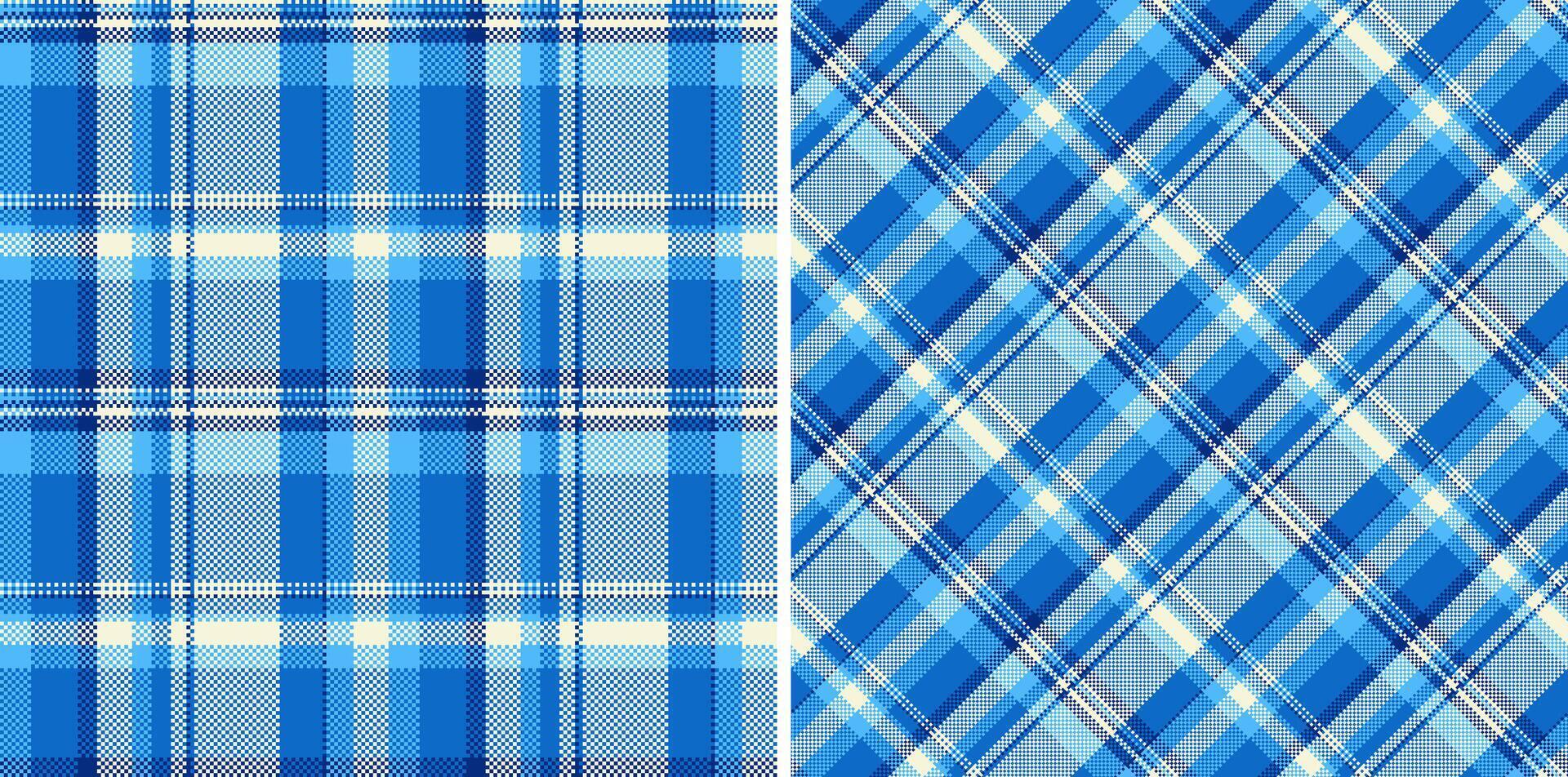 plaid achtergrond naadloos van vector Schotse ruit kleding stof met een patroon structuur textiel controleren. reeks in zee kleuren. Schots mode trends.