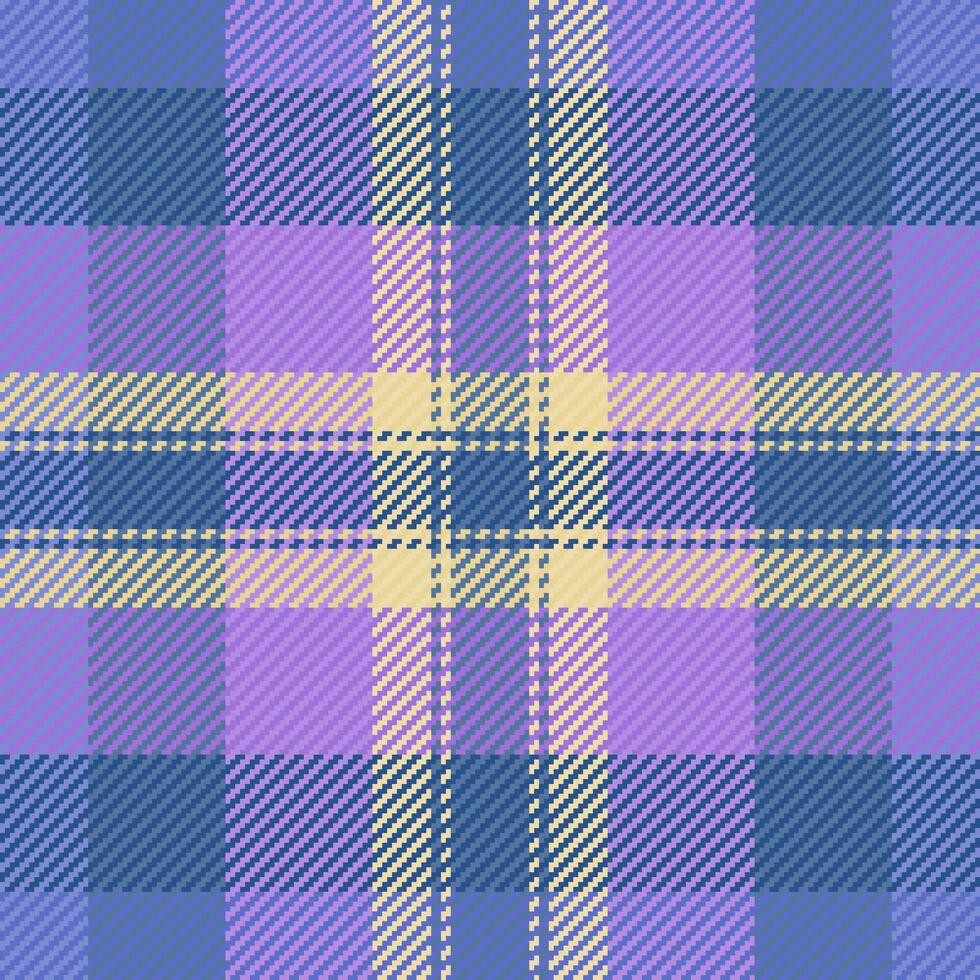 oktober kleding stof achtergrond textiel, luxueus Schotse ruit structuur controleren. verzameling plaid vector naadloos patroon in blauw en paars kleuren.