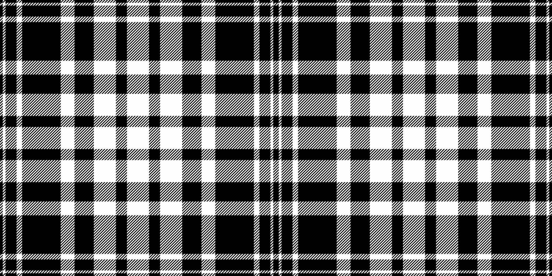 motief plaid vector textuur, een deel achtergrond patroon textiel. oktober naadloos controleren kleding stof Schotse ruit in zwart en wit kleuren.