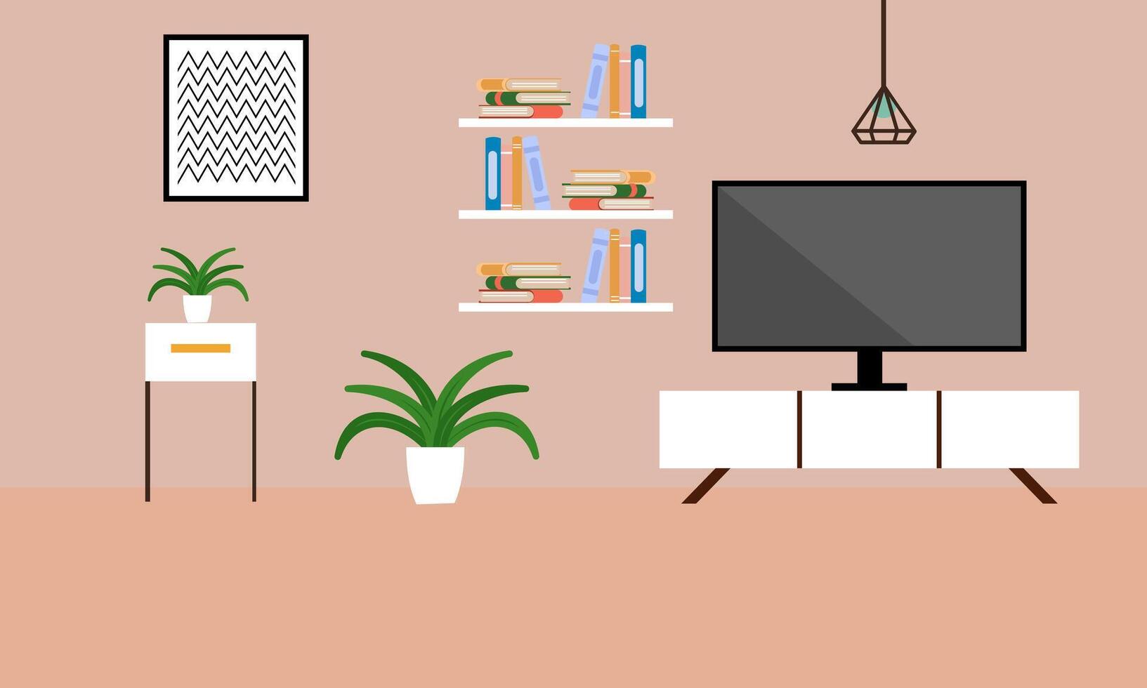 silhouet van TV kamer illustratie vector