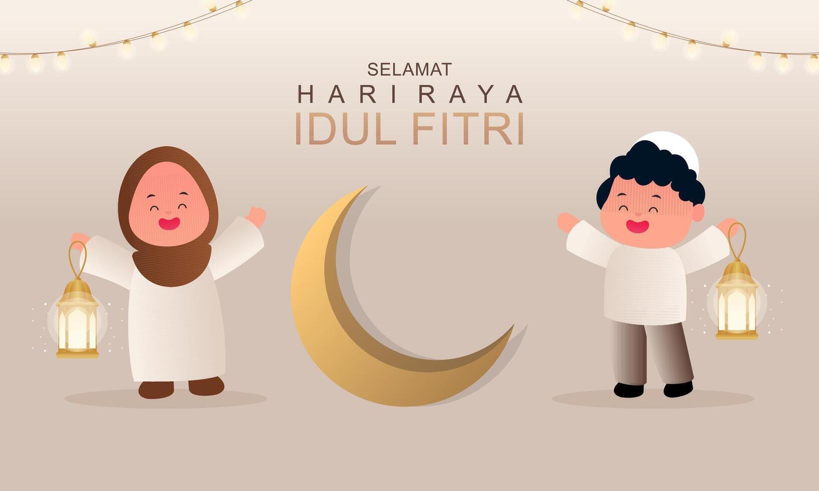 gelukkige eid mubarak vectorillustratie vector