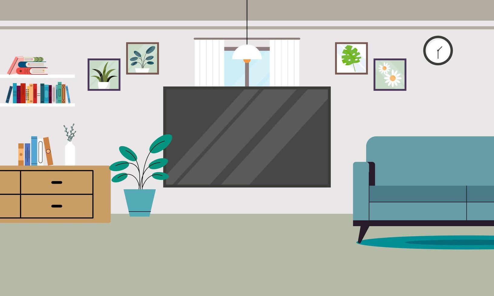 silhouet van TV kamer illustratie vector