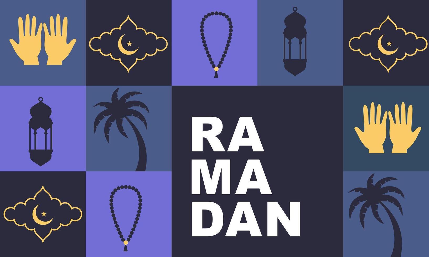 Ramadan kareem. Islamitisch groet kaart sjabloon met Ramadan voor behang ontwerp vector