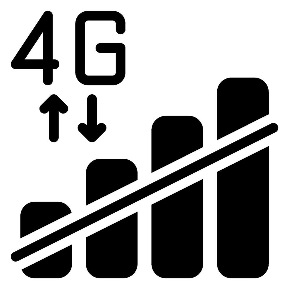 Nee signaal glyph icoon vector