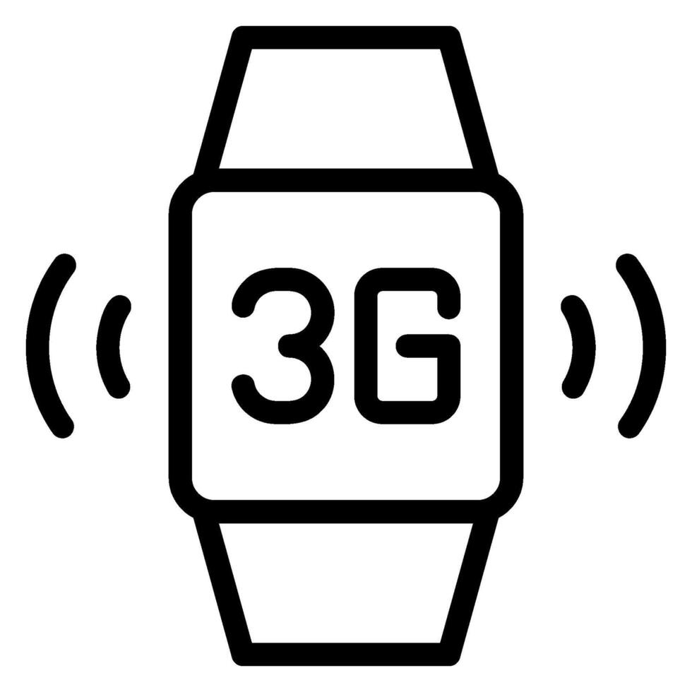 smartwatch lijn icoon vector