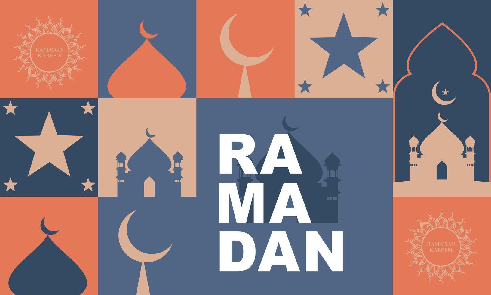 Ramadan kareem. Islamitisch groet kaart sjabloon met Ramadan voor behang ontwerp vector