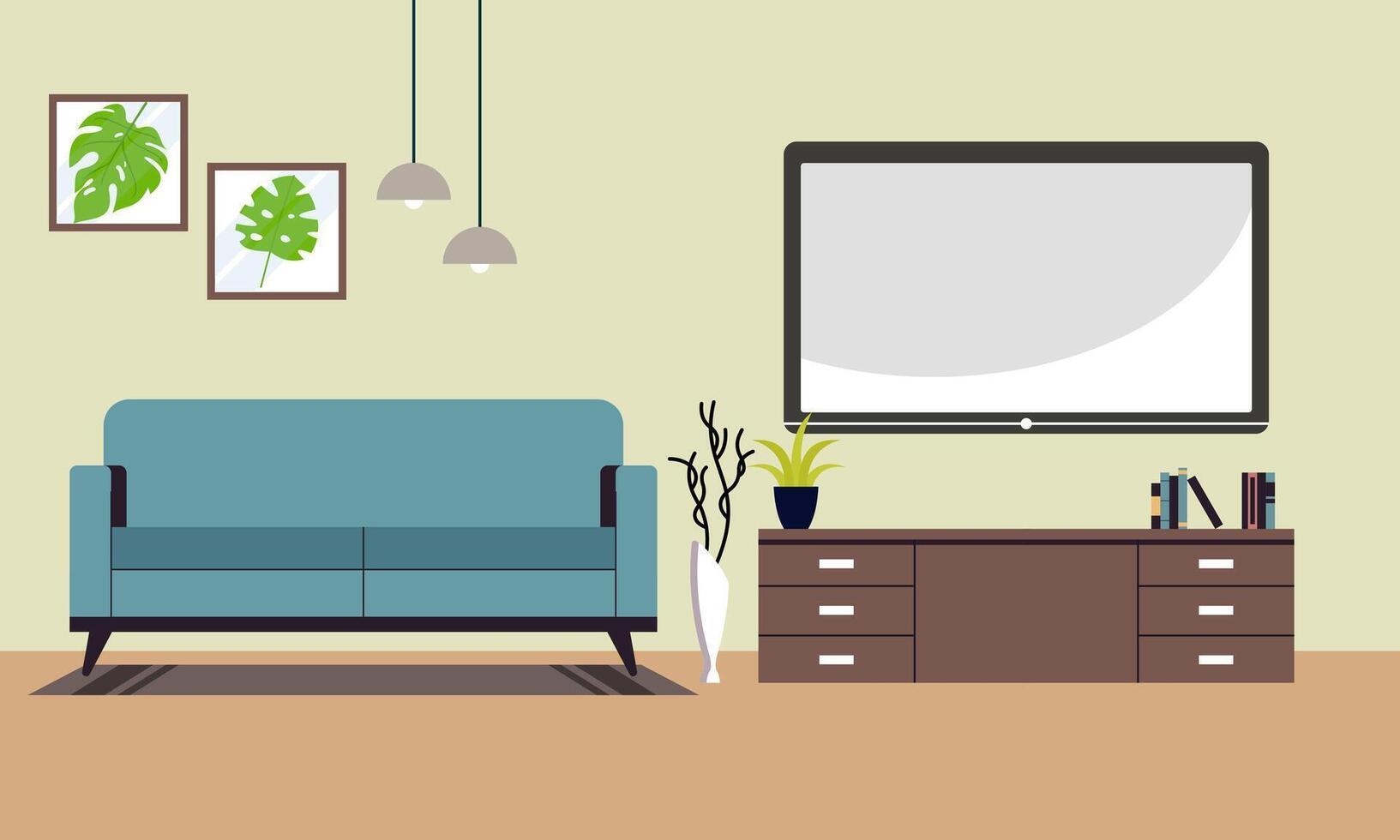 silhouet van TV kamer illustratie vector